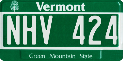 VT license plate NHV424