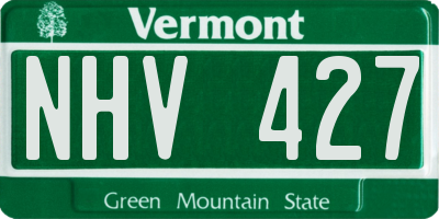 VT license plate NHV427