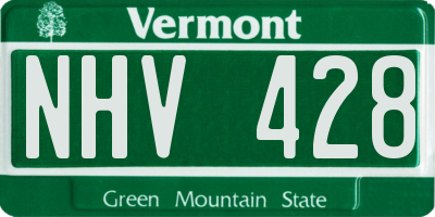 VT license plate NHV428