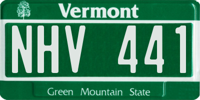 VT license plate NHV441