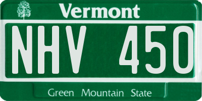 VT license plate NHV450