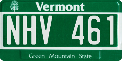 VT license plate NHV461