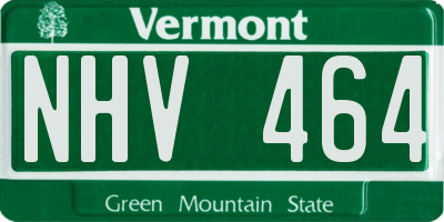VT license plate NHV464