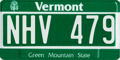 VT license plate NHV479