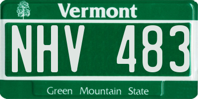 VT license plate NHV483