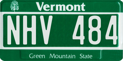 VT license plate NHV484