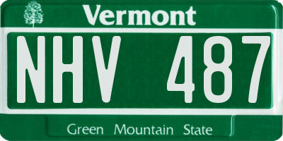 VT license plate NHV487