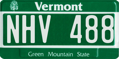 VT license plate NHV488