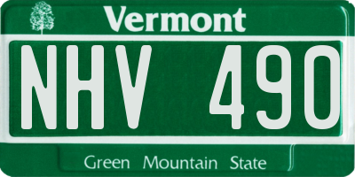VT license plate NHV490
