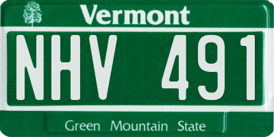 VT license plate NHV491