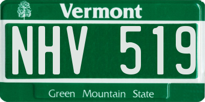 VT license plate NHV519