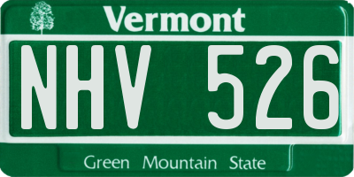 VT license plate NHV526