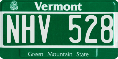 VT license plate NHV528