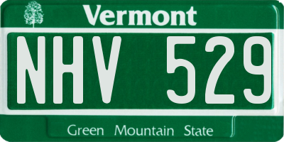 VT license plate NHV529