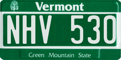 VT license plate NHV530