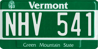VT license plate NHV541
