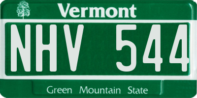 VT license plate NHV544