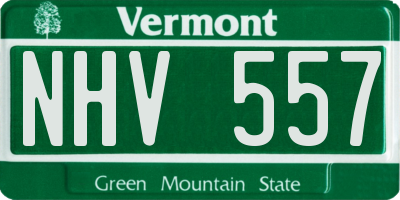 VT license plate NHV557