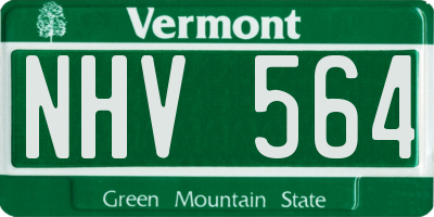 VT license plate NHV564