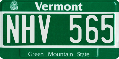 VT license plate NHV565