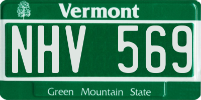 VT license plate NHV569
