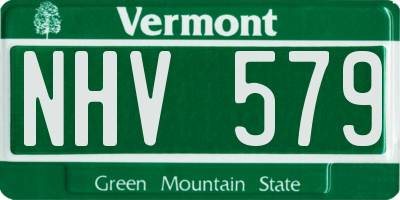 VT license plate NHV579