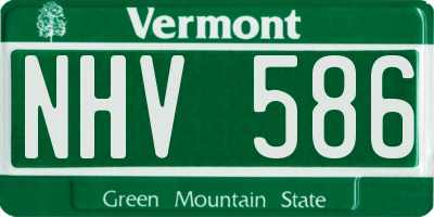 VT license plate NHV586