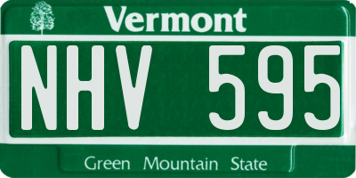 VT license plate NHV595