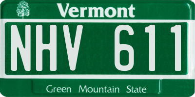 VT license plate NHV611