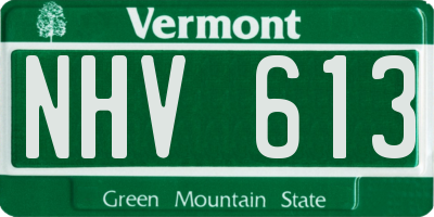 VT license plate NHV613