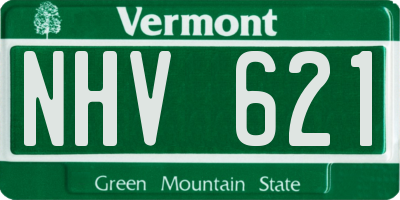 VT license plate NHV621