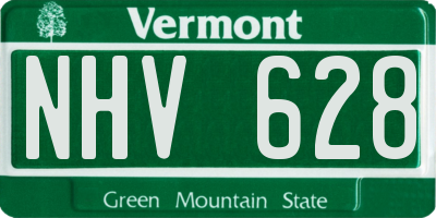 VT license plate NHV628