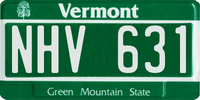 VT license plate NHV631