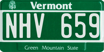 VT license plate NHV659