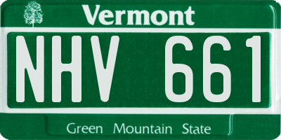 VT license plate NHV661