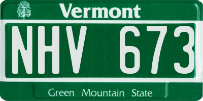 VT license plate NHV673