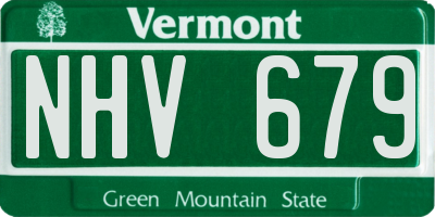 VT license plate NHV679
