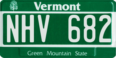 VT license plate NHV682