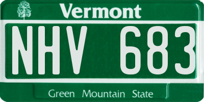 VT license plate NHV683