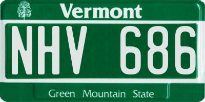 VT license plate NHV686