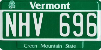 VT license plate NHV696