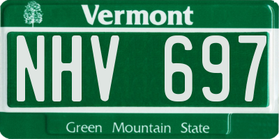 VT license plate NHV697