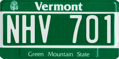 VT license plate NHV701