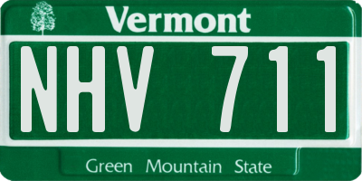 VT license plate NHV711
