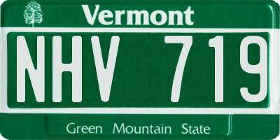 VT license plate NHV719