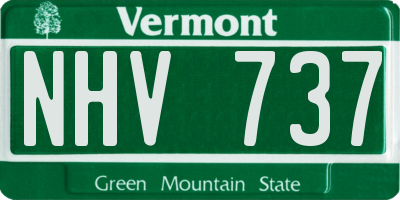 VT license plate NHV737