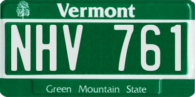 VT license plate NHV761
