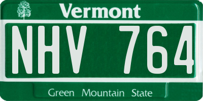VT license plate NHV764