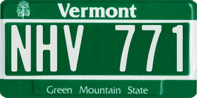 VT license plate NHV771