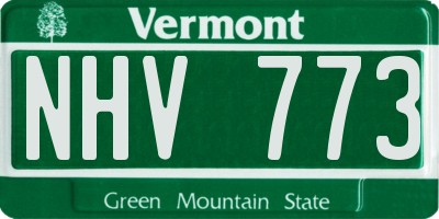 VT license plate NHV773